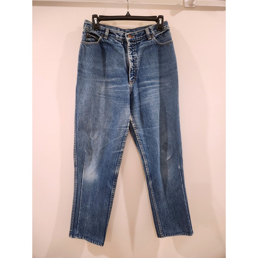 True VTG 80s CALVIN‎ KLEIN High Rise Mom Jeans Size 14 Med Wash 100% Cotton